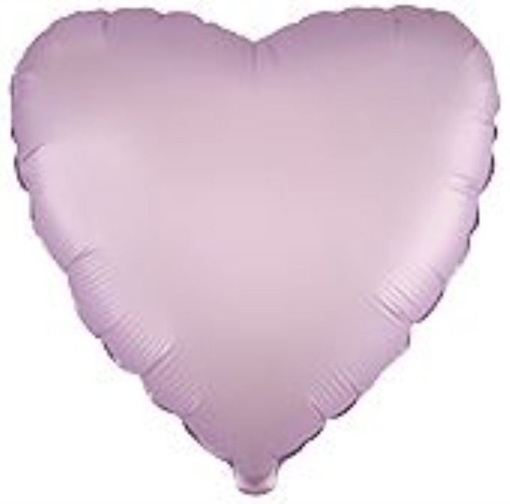 Balón foliový 45 cm Srdce PASTELOVÉ FIALOVÉ - LILIE - FLEXMETAL