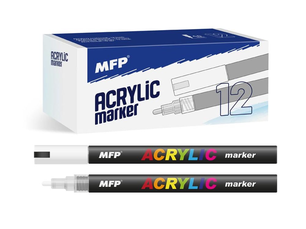 akrylový popisovač 4mm - bílý 6410824 - MFP Paper s.r.o.