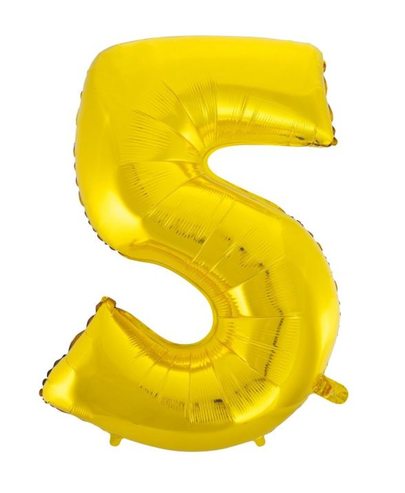 Balón foliový číslice zlatá - Gold 115 cm - 5 - BALONČ