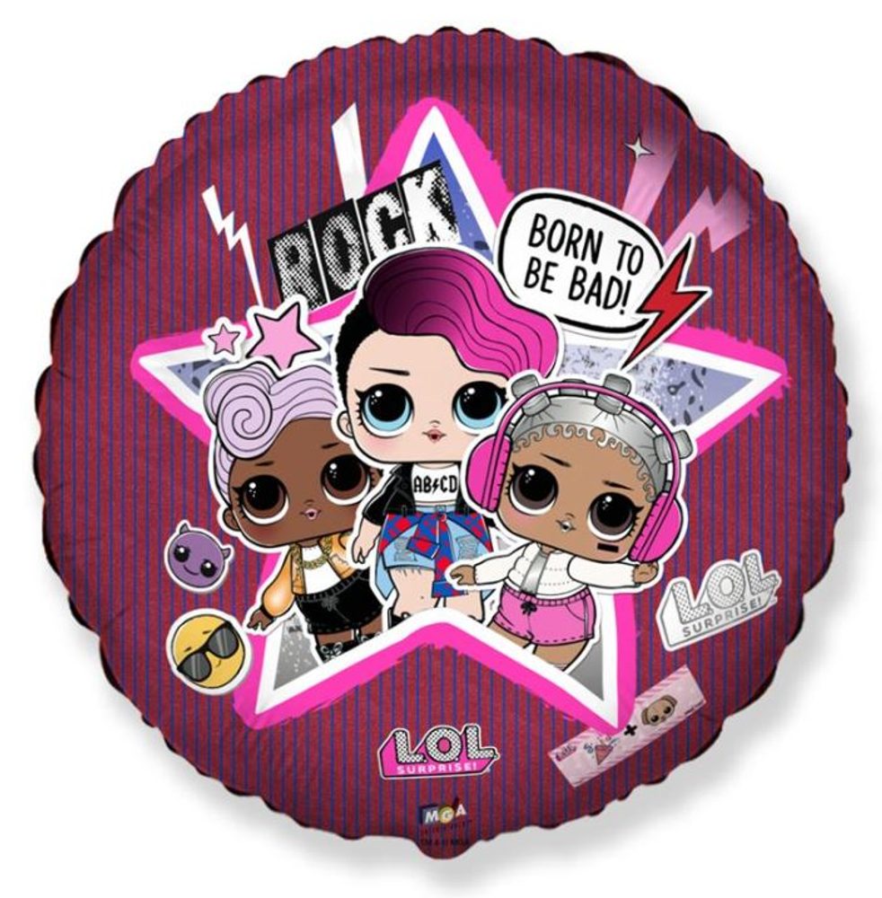 Balón foliový LOL STAR 45cm - FLEXMETAL