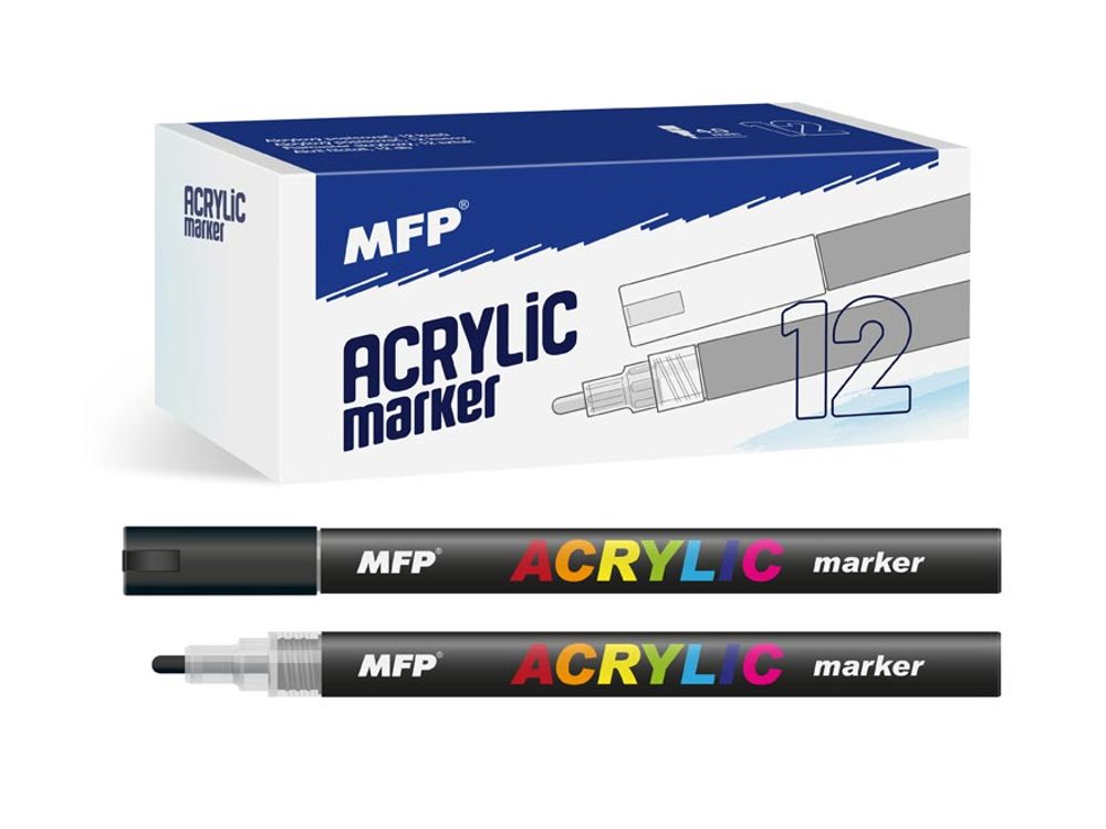 akrylový popisovač 4mm - černý 6410823 - MFP Paper s.r.o.
