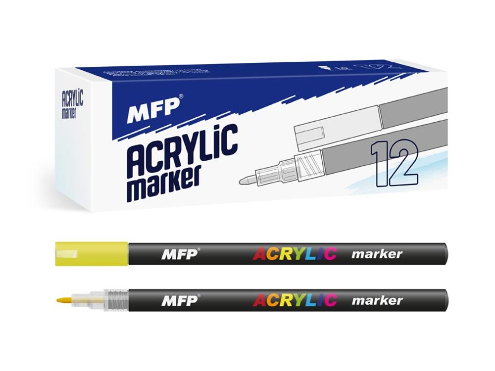akrylový popisovač 1mm - žlutý tmavý 6410844 - MFP Paper s.r.o.