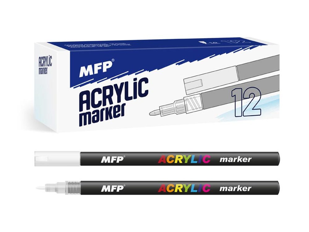 akrylový popisovač 1mm - bílý 6410836 - MFP Paper s.r.o.