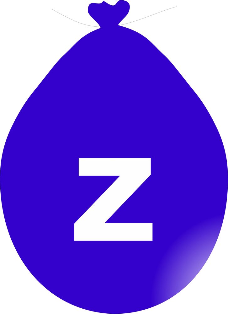 Balónek písmeno Z modré -