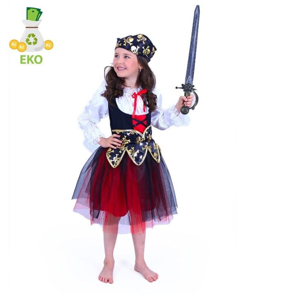 Dětský kostým Pirátka (S) EKO - RAPPA