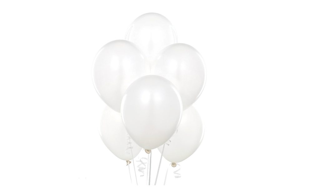 Balonky 100 ks bílé 26 cm pastelové - SMART
