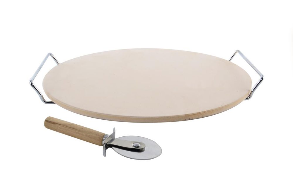 Pizza set - kameninový podnos + kráječ - ORION domácí potřeby