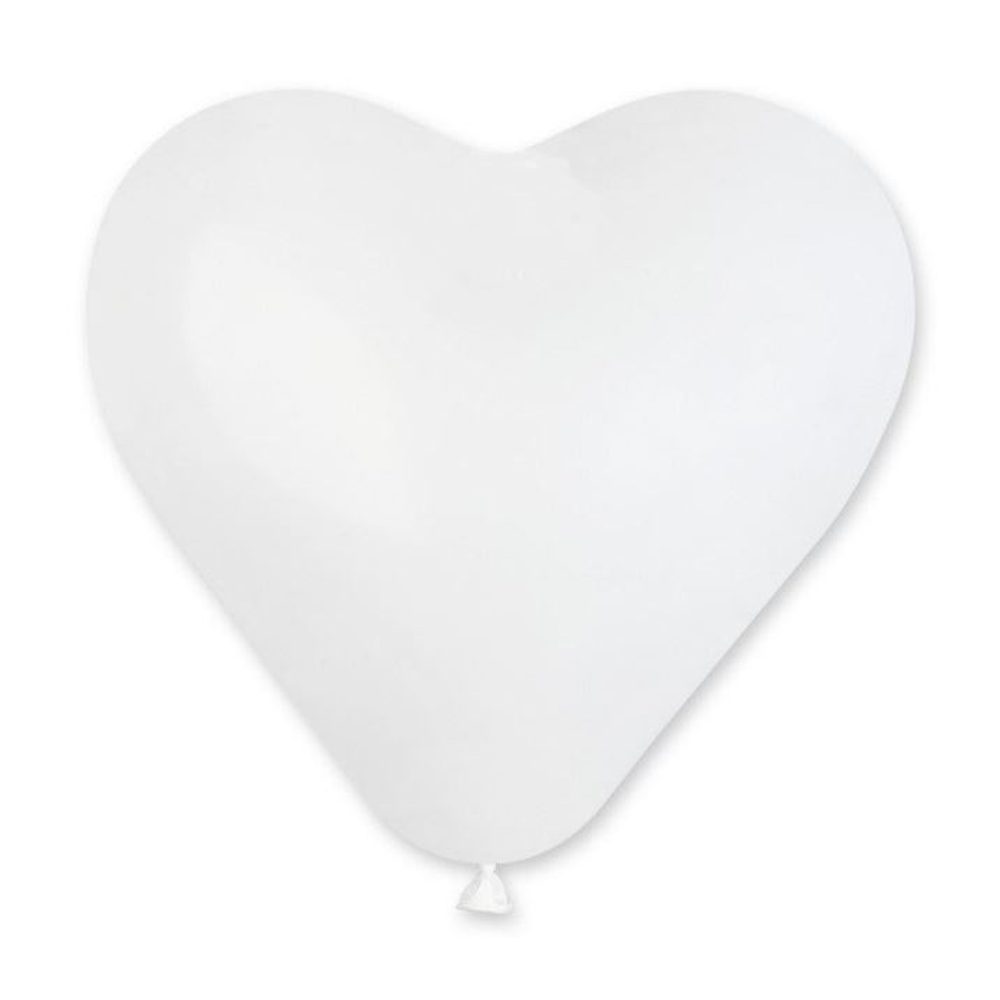 Levně Balón Srdce bílé 1 ks - SMART