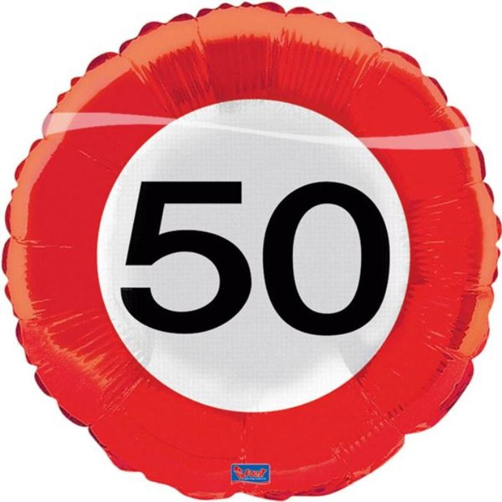 Balón foliový dopravní značka 50, 43 cm - Folat