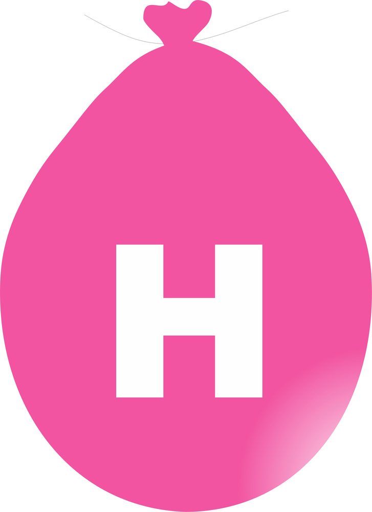 Balónek písmeno H růžové -