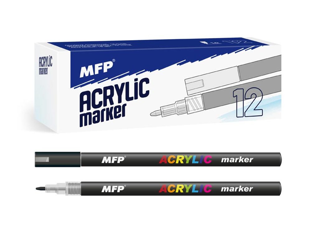 akrylový popisovač 1mm - černý - MFP Paper s.r.o.