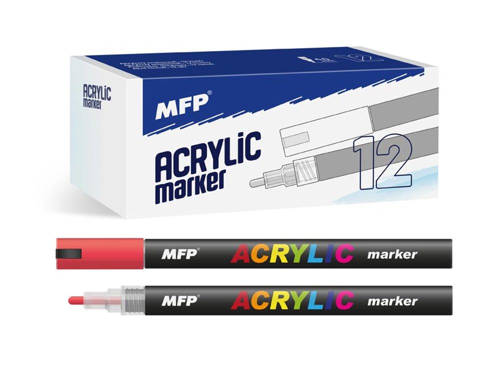 akrylový popisovač 4mm - červený - MFP Paper s.r.o.