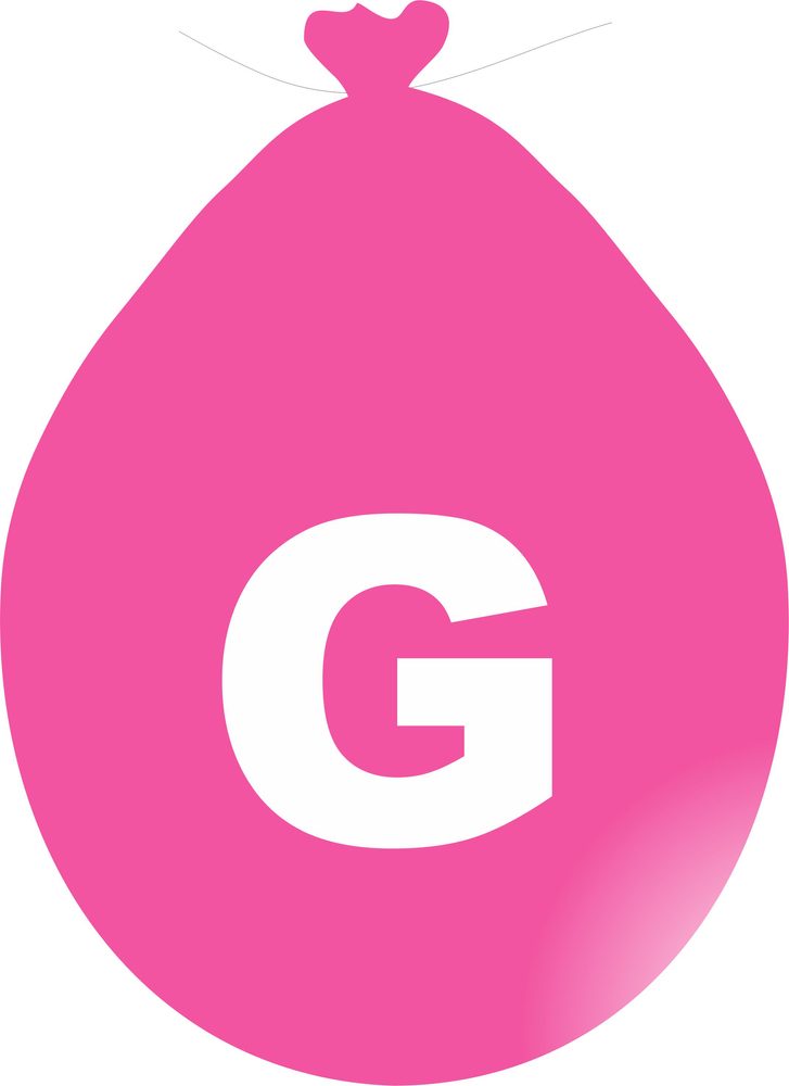 Balónek písmeno G růžové -