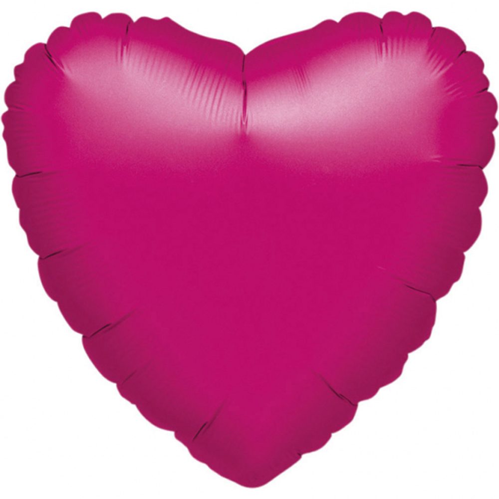 Balonek srdce foliový Fuchsia Metallic - Amscan