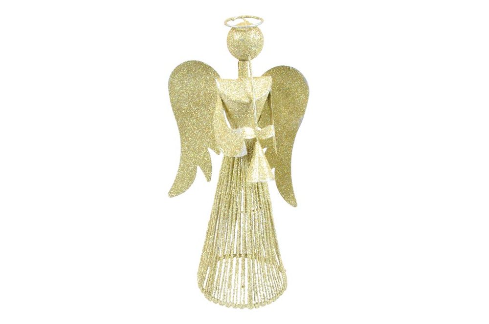 anděl 30cm zlatý metal s andělskou trubkou 8882345 - MFP Paper s.r.o.