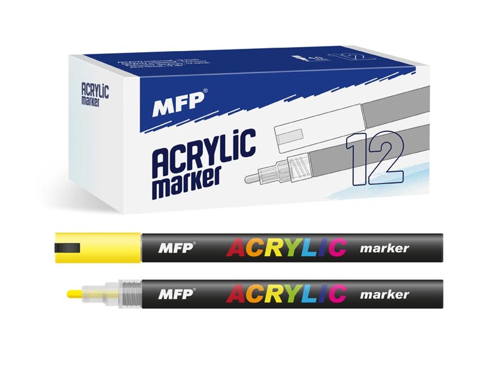akrylový popisovač 4mm - žlutý 6410832 - MFP Paper s.r.o.