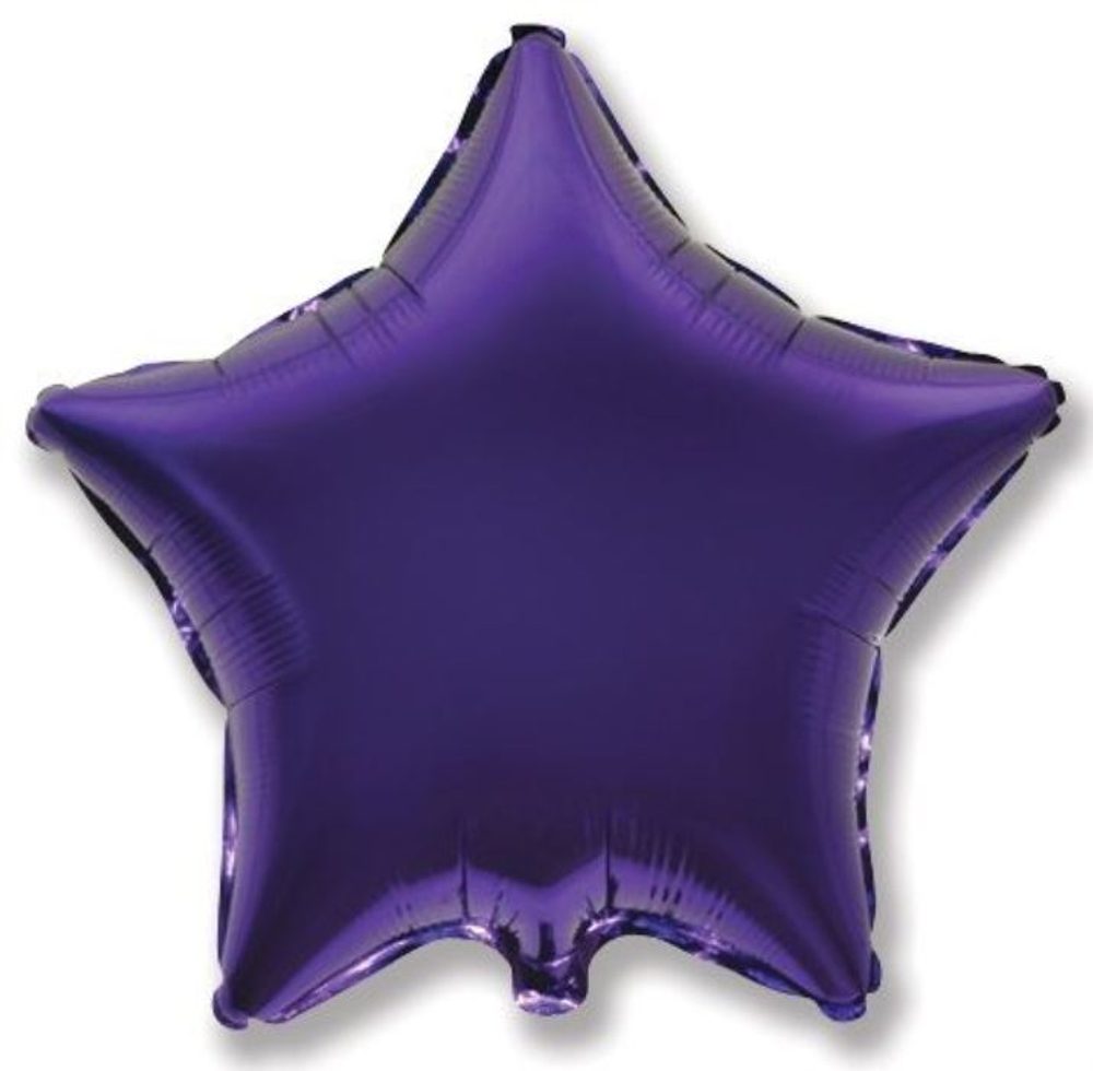 Balón foliový 45 cm Hvězda fialová - FLEXMETAL