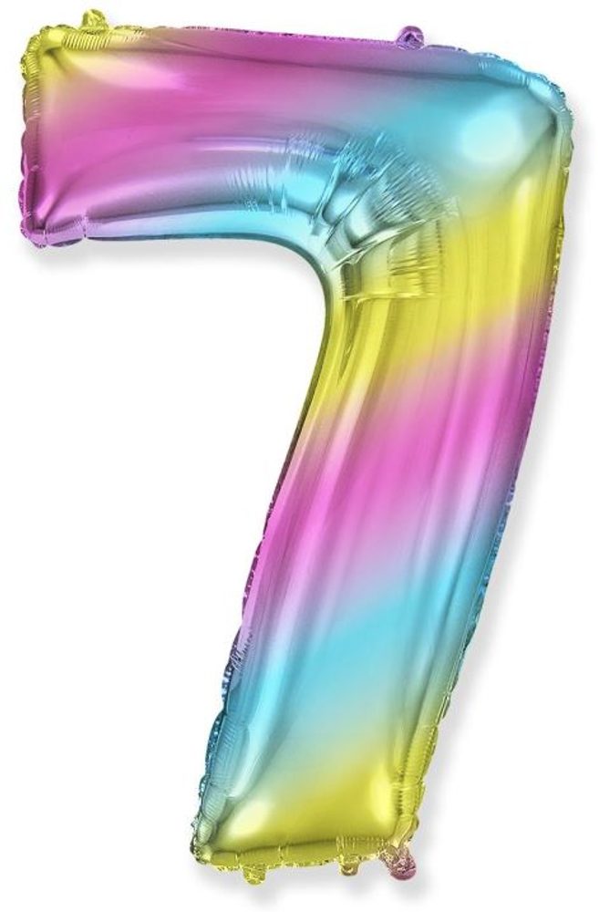 Balón foliový číslice DUHOVÁ 115 cm - 7 - FLEXMETAL