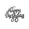Čierny zápich - topper na tortu Happy Birthday 14 cm
