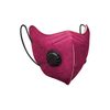 Respiratory protective mask KN95 with exhalation valve - burgundy