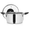 DALIE Stainless Steel Casserole 2.6 L with Glass Lid