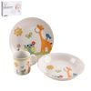 Detská porcelánová jedálenská sada ŽIRAFA 3 ks