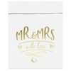 Paper bags for sweets Mr&Mrs white - Wedding -13 x 14cm - 6 pcs