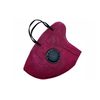 Respiratory protective mask KN95 with exhalation valve - burgundy