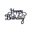 Black cake topper Happy Birthday 14 cm