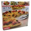 Pizza set - stoneware tray + slicer