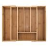Bamboo sliding sideboard - 26/40x35,5x4,5 cm