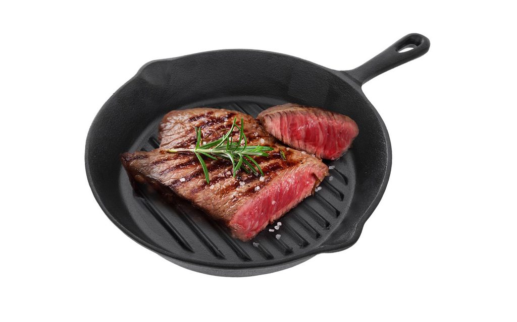 Öntöttvas grill serpenyő steakekhez, bordázott aljjal - átmérő 24 cm |  ORION domácí potřeby | Kompletní nabídka | Dometa | kvalitní domácí potřeby