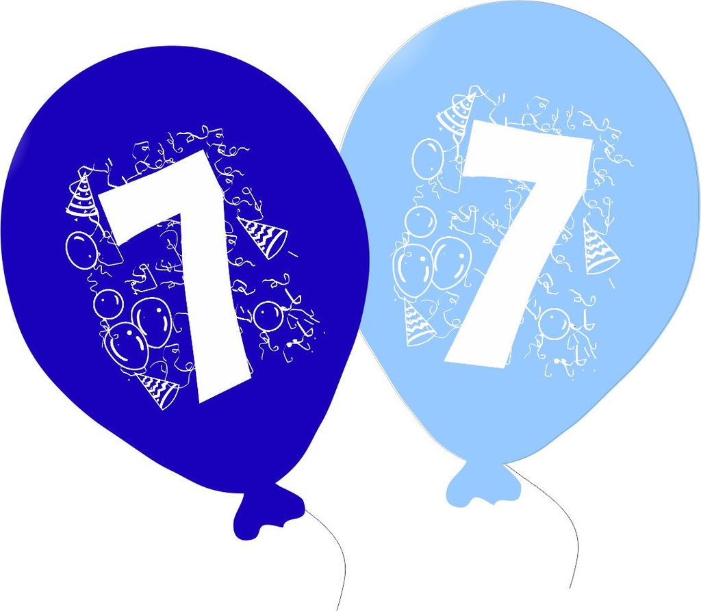 Balonky narozeniny 5ks s číslem 7 pro kluky | Latexové balónky | Dometa |  kvalitní domácí potřeby