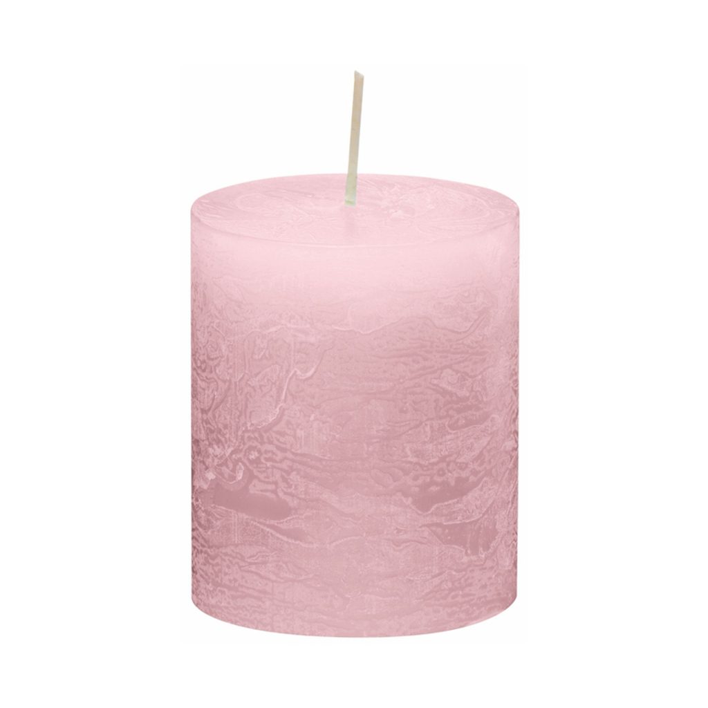 Svíčka válec světle růžová rustikální 98/100 | Gala Kerzen | Dekorační  svíčky | Dometa | kvalitní domácí potřeby
