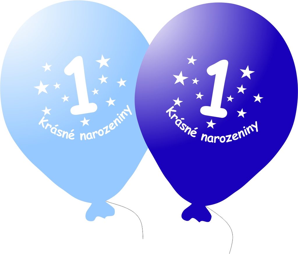 Balónek modrý KRÁSNÉ NAROZENINY číslo 1 - 5 ks | Balóny Číslice | Dometa |  kvalitné domáce potreby