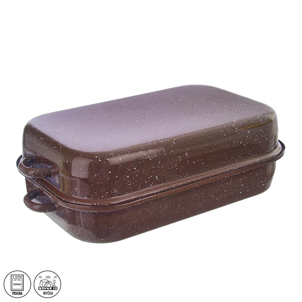 Pekáč BROWN s poklopem 38,5x25 cm | Panvice na pečenie | Dometa | kvalitné  domáce potreby