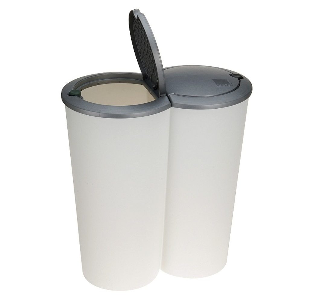 Koš odpadkový dvojitý 2 x 25 l bílá EXCELLENT KO-Y54980880 | EXCELLENT |  Odpadkové koše | Dometa | kvalitné domáce potreby