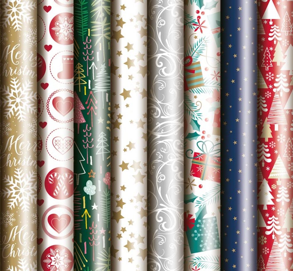 Balící papír - vánoční motivy - role 200x70 cm - mix č.6 | MFP Paper s.r.o.  | Papírnictví | Dometa | kvalitní domácí potřeby