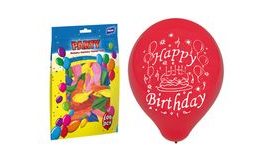 balónek nafukovací standard 23cm Happy Birthday mix 8000131