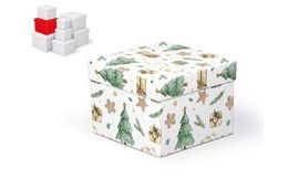 krabice dárková vánoční C-V007-E 16x16x12cm 5370943