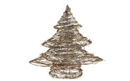 stromeček ratan zlatý vánoční 30cm R3835 8885931