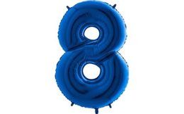 Fóliový balón číslica MODRÁ - BLUE 115 cm - 8