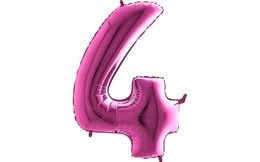 Balón foliový číslice růžová - Pink 115 cm - 4