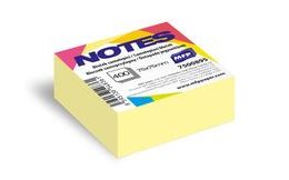 bloček samolepící 75x75mm 400 listů žlutý pastelový 7500895