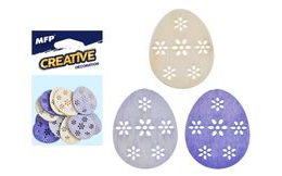 dekorace vejce přírodní 12ks 4cm mix 2221438