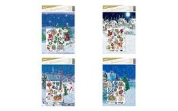 adventní kalendář samolepky 245x360mm 8886002