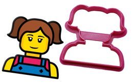 Cookie gingerberad cutter Lego Head Girl - 3D print