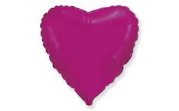 Foil balloon 45 cm Heart dark pink FUCHSIE