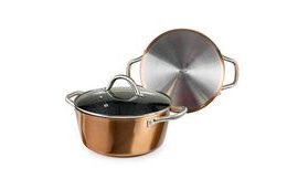 Luxusní hrnec Copper měděné provedení vhodný na indukci 24x10 cm řada profi