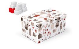 krabice dárková vánoční B-V007-G 28x18x14cm 5370929